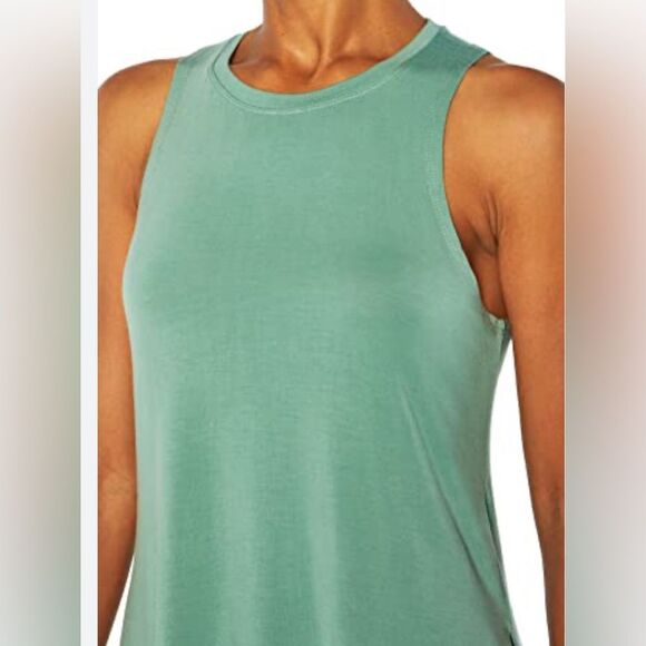 Aqua seafoam green jersey knit swing dress with pockets size small NWT - Picture 2 of 6